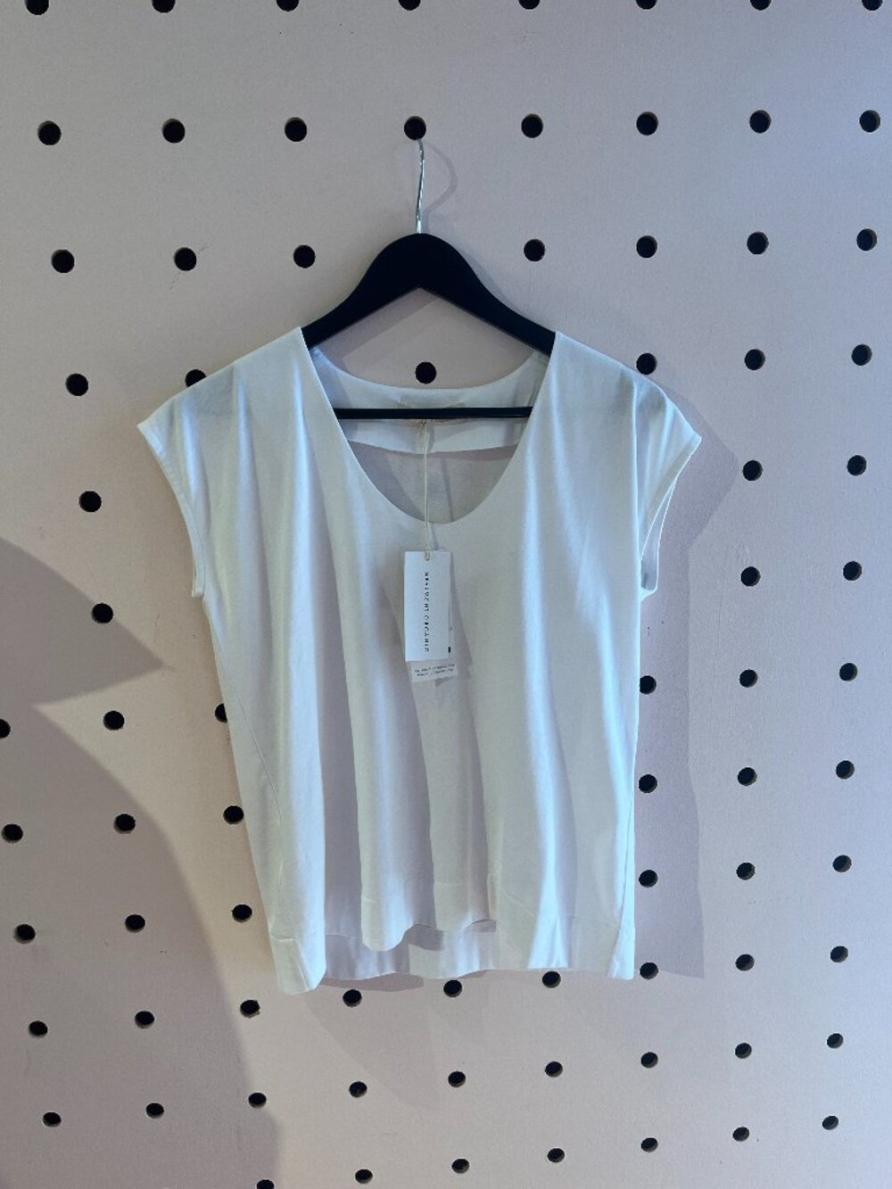 Tamsin Organic Organic Cotton Jersey Top White
